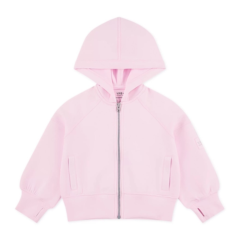 Abercrombie kids ypb neoknit full zip hoodie scuba strawberry milk pastel girls